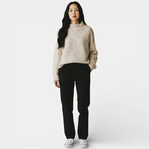 ANTHROPOLOGIE - SHRINKING VIOLET Sweater Women Size Medium Cream Pink Pullover